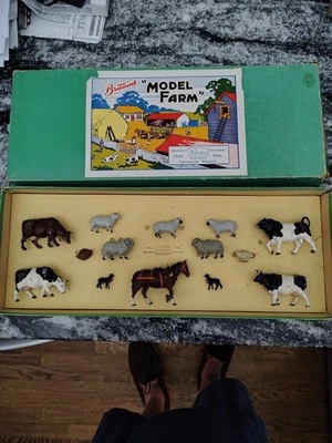 Gran Bretaña Modelo Granja Set 120 F - Juego de 14 Animales de Granja de Metal Foto 1 de 4