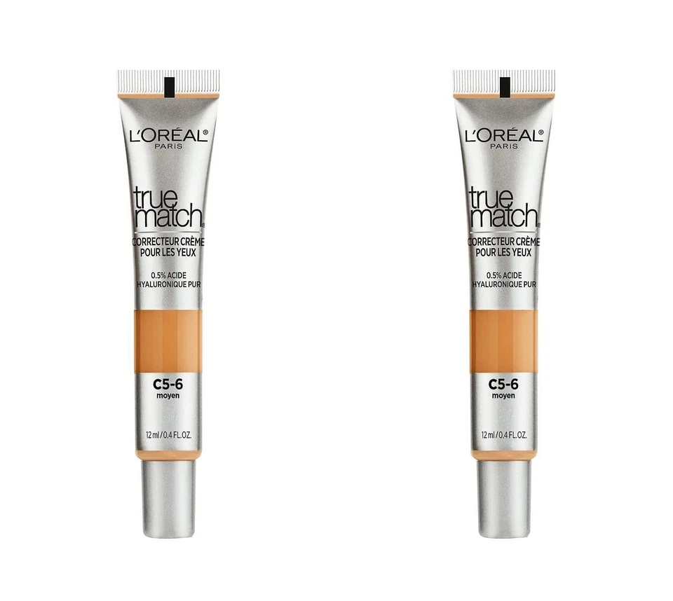 2 pk Loreal True Match Eye Cream Concealer C5-6 MEDIUM New - Image 1 of 1