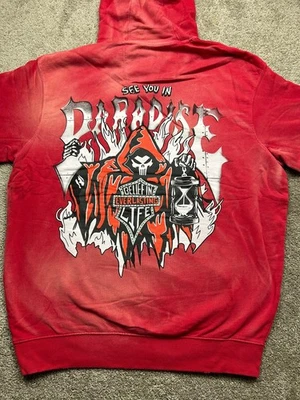 NUEVO Jordan Craig Suéter Para Hombres XL Rojo Sudadera con Capucha Sudadera Paradise Legacy AUTÉNTICO Foto 1 de 4