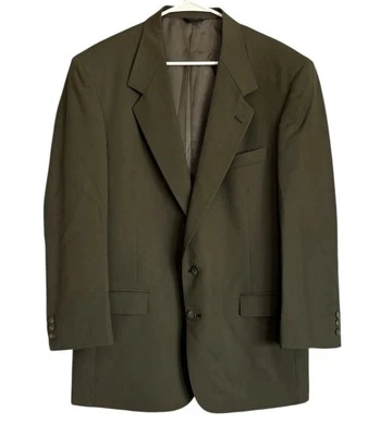 Blazer Nino Cerruti para hombre 42R chaqueta verde oliva chaqueta deportiva de dos botones EE. UU. Foto 1 de 4