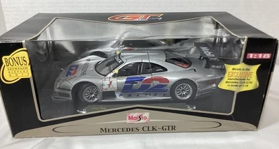 Modelo diecast Maisto 1:18 Mercedes Bens CLK GTR | plateado Foto 1 de 4