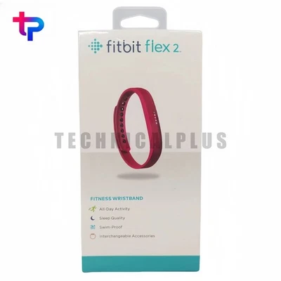 全新 Fitbit Flex 2 蓝牙 健康 活动 睡眠跟踪器 S & L 带带盒 红色 — 第 1/4 张图片
