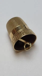 Antiker Fingerhut Anhänger 14 Karat Gelbgold Größe 7 - Bild 1 von 4