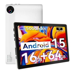 Tablet 10.1 inch 16GB ROM 64GB RAM WIFI 6 Android 15 Bluetooth Dynamic Halo IPS - Picture 1 of 7