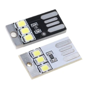 5Pcs USB LED Lamp Night Light Pocket Card Lamp Keychains LED Reading Lights - Afbeelding 1 van 10