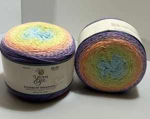 Yarn Bee RAINBOW WRAPSODY 7 oz. Cotton / Acrylic mix GERBERA DASY GAR-Set of Two - Picture 1 of 9