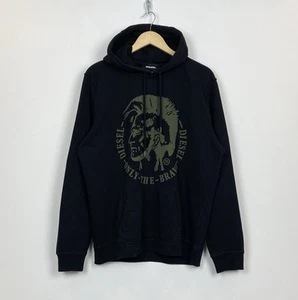 Sudadera con Capucha Diesel Only The Brave Logo Grande Avant-Garde Para Hombre Talla L Negra Top Regular - Imagen 1 de 8