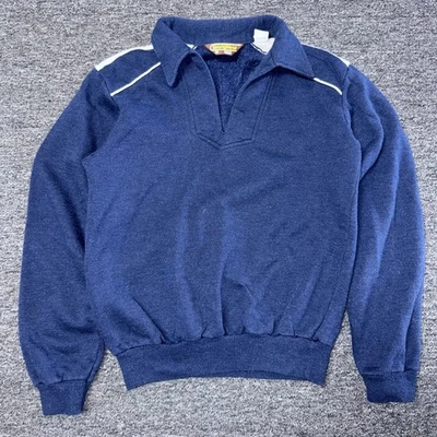 De colección Años 80 Ropa Deportiva Sears Pullover Suéter Polo Sudadera - Para Hombre Talla M Azul Foto 1 de 4