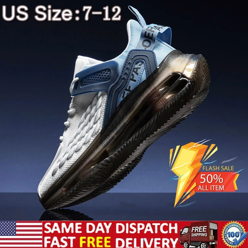 Men Casual Shoes Outdoors Breathable Comfort Run Jogging Sneakers US Size 7-12 - Image 1 of 4