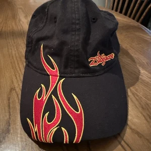 Vintage Rare Zildjian Black Flames Hat Baseball Cap Adjustable - Picture 1 of 6