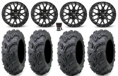ITP Hurricane 14" Wheels Black 27" Zilla Tires Honda Foreman Rancher SRA - Image 1 of 4