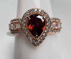Size 9 Bomb Party January Ring - RBP8600 Feeling Chic - On Rose Gold Plating - Picture 1 of 5