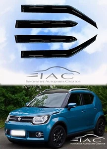 Chrome Trim Side Window Visors Guard Vent Deflectors For Suzuki IGNIS 2016- - Picture 1 of 8
