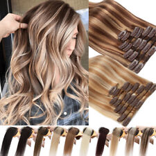 CLEARANCE 100% Human Hair Extensions 8 Pieces Clip In Real Remy Hair FULL HEAD