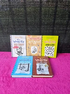 Diary of A Wimpy Kid Series 5 Book Set Bundle Collection By Jeff Kinney - Picture 1 of 8
