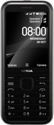 Nokia 8000 4G 2.8 Inch 4GB - Black Dual sim Google Assistant Black (Unlocked) - Image 1 of 4