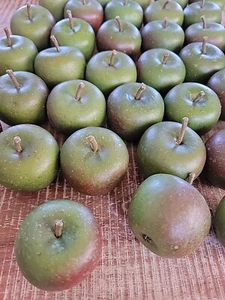 Vase Or Bowl Filler Mini Green Apples With Stem Some Red Coloring Decor - Picture 1 of 8