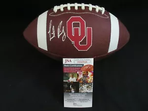LINCOLN RILEY FIRMADO OKLAHOMA OU SOONERS LOGOTIPO FÚTBOL CERTIFICADO DE AUTENTICIDAD JSA - Imagen 1 de 4