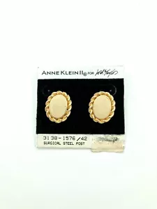 Pendientes vintage en tarjeta Anne Klein II para Lord & Taylor - tono dorado - Imagen 1 de 2