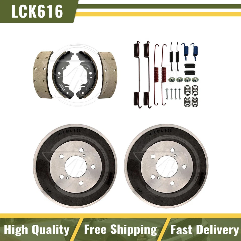 Tambores de freno traseros y zapatas de freno kit de resorte de hardware para Dodge Caravan 2004-2007 Foto 1 de 4