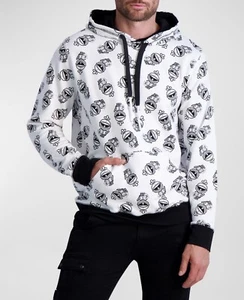 ๐ฅ $199 Men's Karl Lagerfeld Paris Karl In Armor Graphic Print Hoodie Sz XXL ๐ฅ - Picture 1 of 5