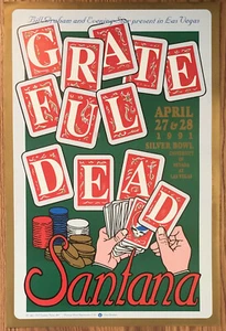 Rare Grateful Dead Santana Promotional Concert Poster 1995 - Picture 1 of 1