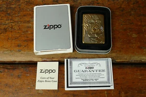 Vintage 1996 ZIPPO Barrett Smythe Gorilla Solid Brass Lighter Unfired w/ Box - Picture 1 of 13