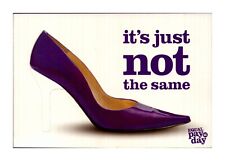Equal Pay Day Postcard 2009 Avant Card. Die Cut. Political Shoe