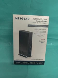 New Open Box NETGEAR Cable Modem Built-in WiFi Router (C6230) AC1200 DOCSIS 3.0 - Afbeelding 1 van 4