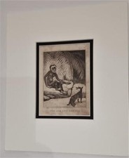 AESOP FABLES C18th Aquatint engraving print The Ape and the Fox Fable 28