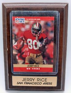 Jerry Rice NFL ProSet Card #295 And Plaque