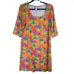 Mare Blu Saint Tropez Womens Dress Swim Coverup Medium Tropical Floral Resort - Picture 1 of 6