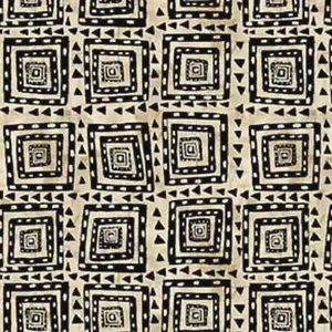 NEW PREMIUM FABRIC - MICHAEL MILLER TRIBAL SQUARES - TAN NATURAL - 1 1/3 YDS - Picture 1 of 1