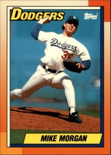1990 Topps Tiffany Los Angeles Dodgers Baseball Card #367 Mike Morgan /15000