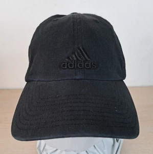ADIDAS 3 STRIPE LOGO CLIMALITE YOUTH ADJUSTABLE STRAPBACK BASEBALL HAT/CAP BLACK - Picture 1 of 15