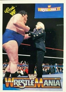 Classic WWF WrestleMania VI Collector Card #141 Andre The Giant & The Brain - Picture 1 of 2
