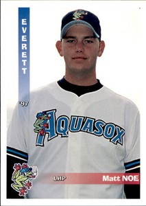1997 Everett AquaSox Grandstand 21 Matt Noe Highland California CA Baseball Card
