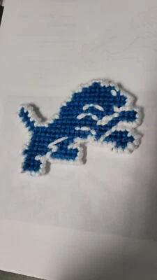 Ímã ou ornamento emblema da equipe NFL Detroit Lions bordado feito à mão - Imagem 1 de 3
