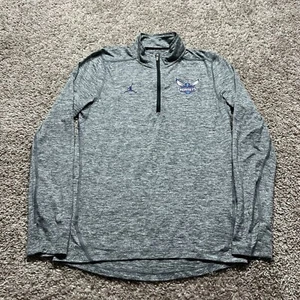 Boys Jordan Charlotte Hornets Basketball Long Sleeve Dri Fit 1/4 Zip Pullover - Picture 1 of 8
