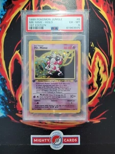 Pokemon Karte Mr. Mime 6/64 Jungle Dschungel Set 1. Edition Holo PSA 6 EXC - MT - Bild 1 von 2