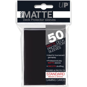 Ultra PRO 50 Matte Standard Sleeves Black / Schwarz Karten-Hüllen Magic Pokemon