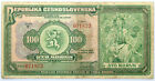 Tschechoslowakei - BANKNOTE - 100 Korun Kronen 1920 - Serie T 071823 - SELTEN !