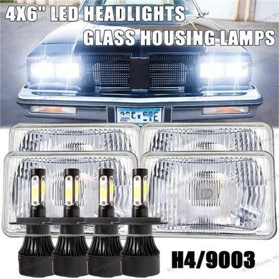 Faros LED 4x6" haz alto/bajo H4 para Oldsmobile Cutlass Supreme 1976-1988 Foto 1 de 4