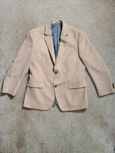 Michael Kors Blazer Herren 40R Beige Sport Mantel Jacke Kamelhaar 2 Knöpfe Gefüttert * - Bild 1 von 9