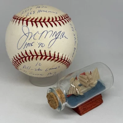 Joe Morgan signed Rawlings OML Baseball JSA COA Inscribed Stat HOF Reds A4076 - Image 1 of 4