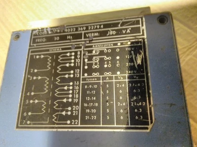 Transformador de potencia original Philips 110-240V 180VA / 5A 6,3V 4V... Foto 1 de 4