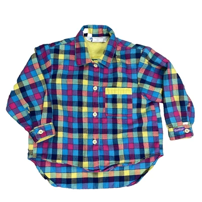 Franela a cuadros OshKosh B'gosh vintage años 80 abotonada talla 2T Foto 1 de 4