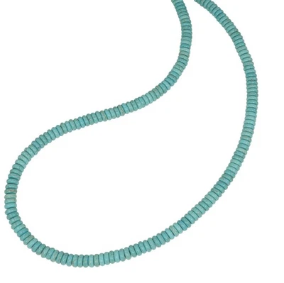 Unisex Turquoise Handmade Beaded Necklace, Style, Size and Length Choices - Image 1 of 4