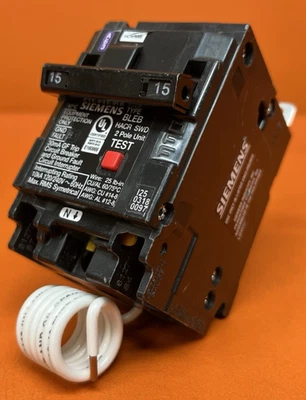 Siemens Q215GF 15 Amp 2 Pole 120/240V 60Hz Circuit Breaker - Image 1 of 4