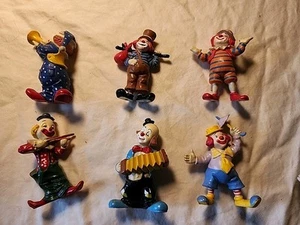 Lote Figuras Payaso Multicolor 3" De Colección Originalmente Adornos Faltan Ganchos - Imagen 1 de 8